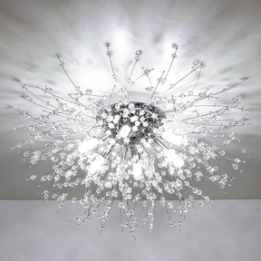 Crystal Flush Mount Chandelier Ceiling Light for Bedrooms, Kitchens, Islands, Corridor