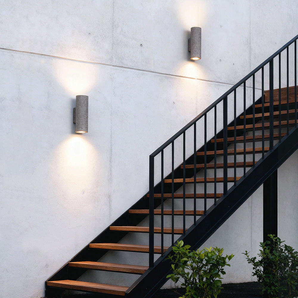 Modern Concrete Up and Down Outdoor Wall Lights for Porch Patio