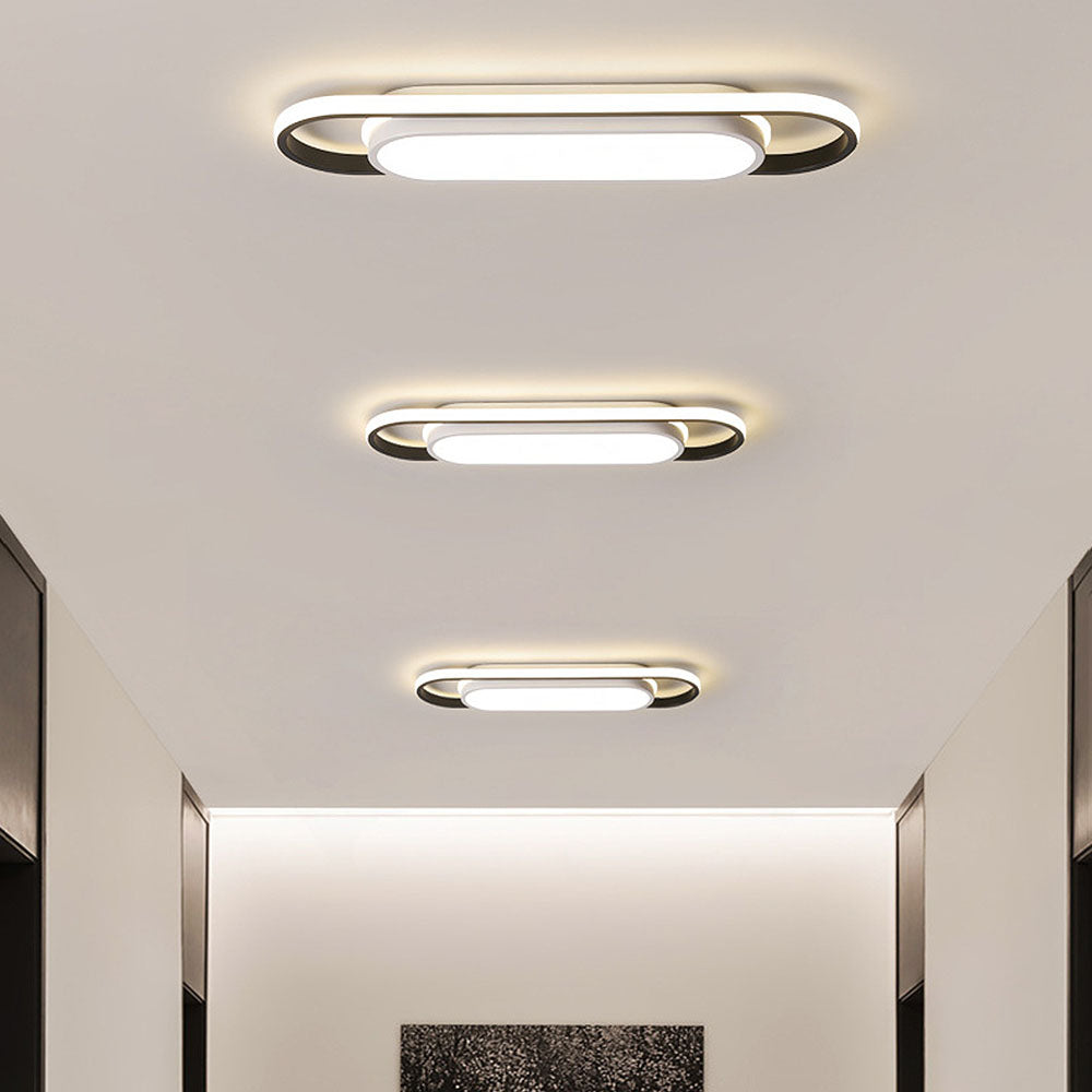 Black Simple Corridor Long LED Low Ceiling Lights