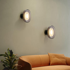 Modern Nordic Glass Round LED Wall Sconce For Living Room