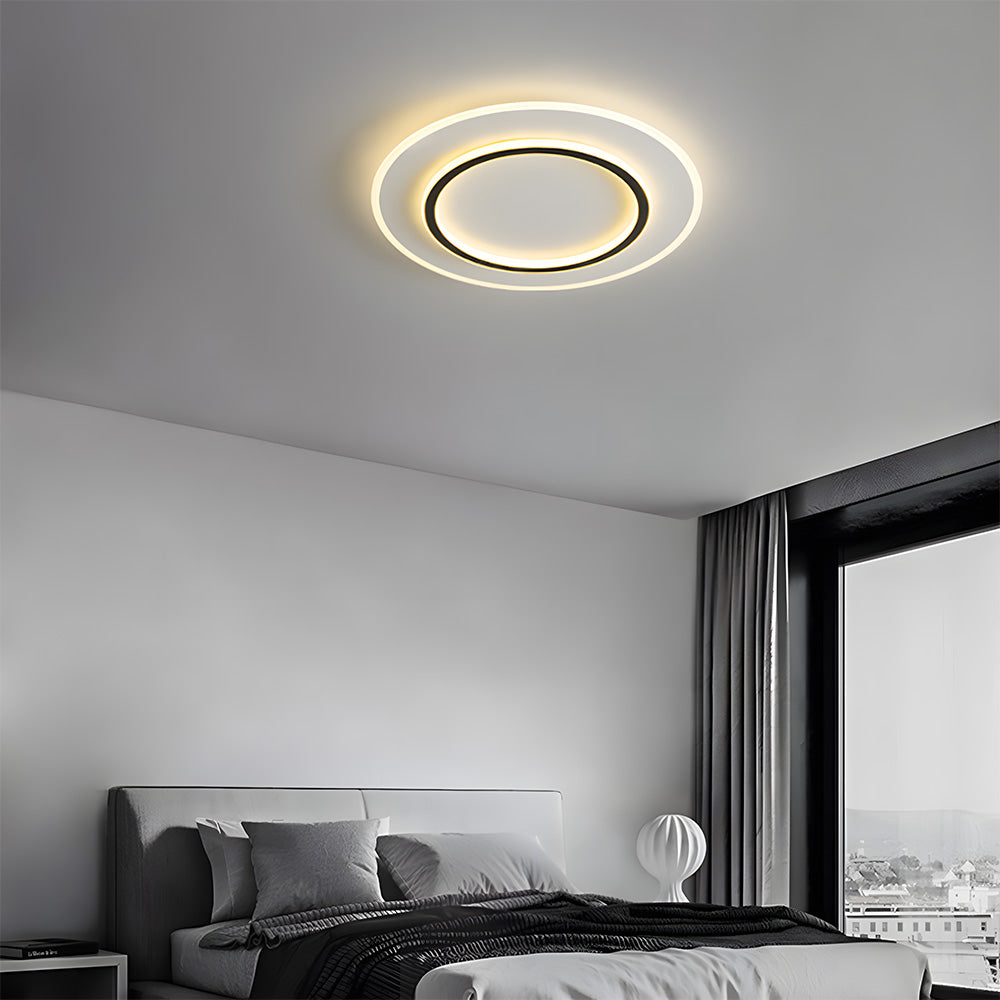 Simplistic Creative White Metal LED Bedroom Ceiling Light