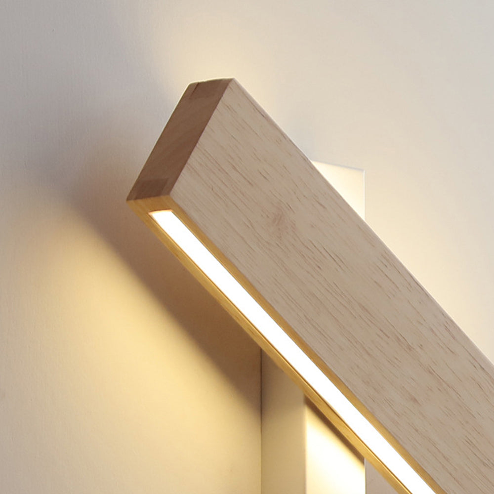 Modern Rotatable Wood Hallway LED Wall Lights