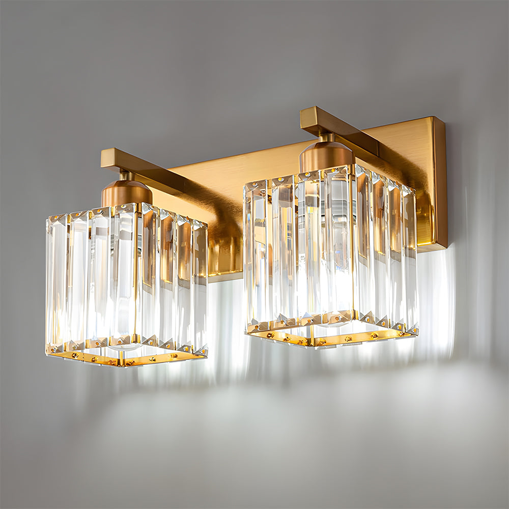 Modern Vanity Lights Fixtures Crystal Glass Wall Sconces