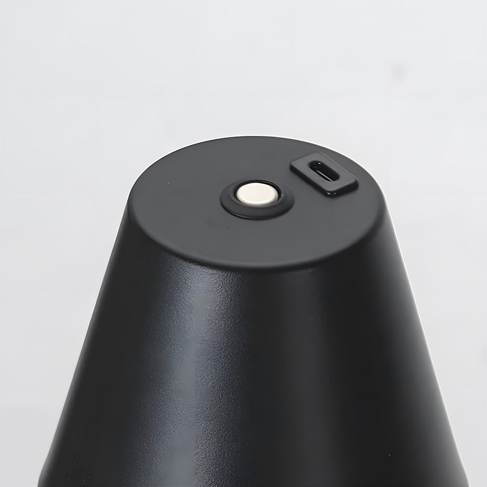 Tall-Stem Mushroom Acrylic Rechargeable Touch Control Table Lamp for Bedroom
