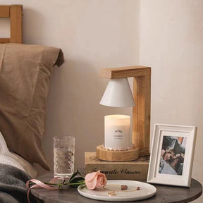 Simple Wood Bedroom Mini Warming Candle Lamp