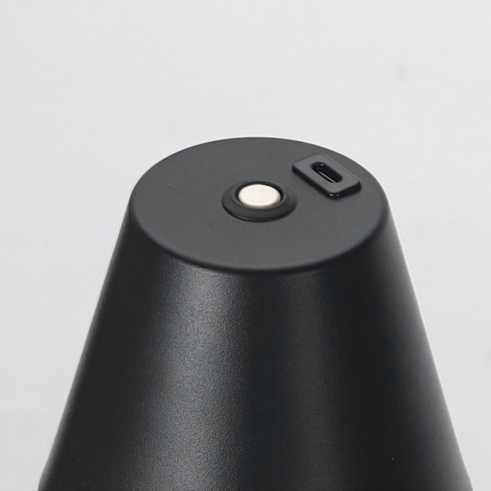 Tall-Stem Mushroom Acrylic Rechargeable Touch Control Table Lamp for Bedroom