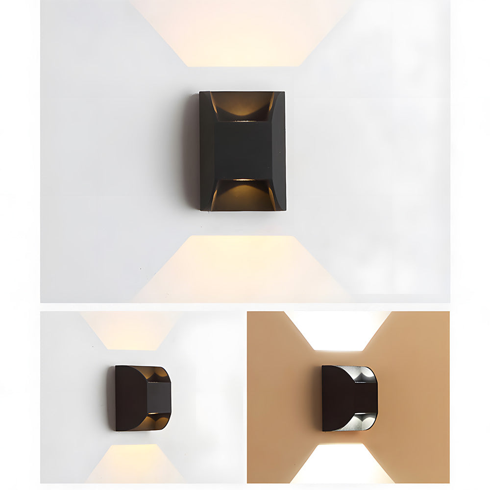 Semicircular Aluminium Acrylic LED Outdoor Wall Lights for Patio Yard