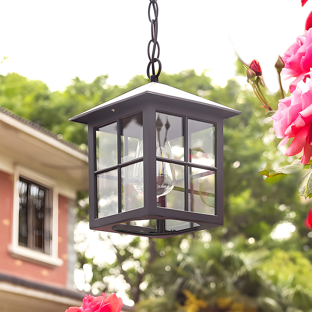 IP65 Black Outdoor Hanging Pendant Light with Adjustable Chain