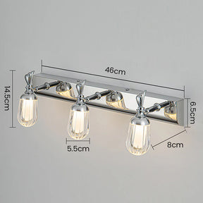 Silver Metal Simple Long Bathroom Wall Lights