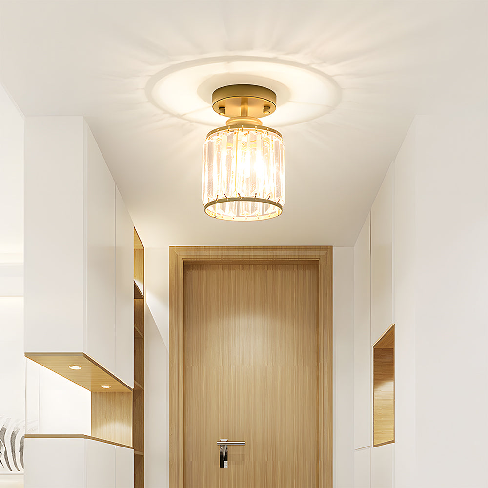 Mini Cylinder Crystal Hallway Ceiling Lights