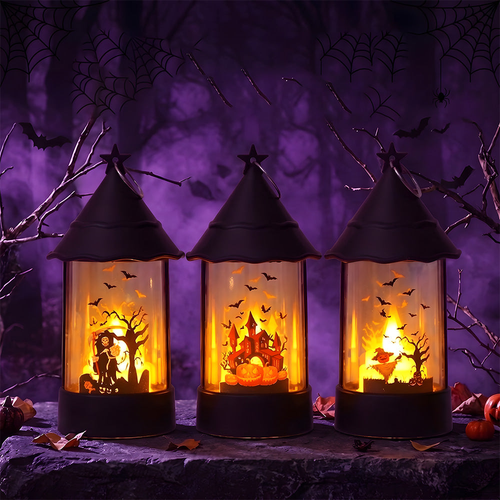 Halloween Indoor Decorations Castle Ghost LED Table Lamp for Night Party