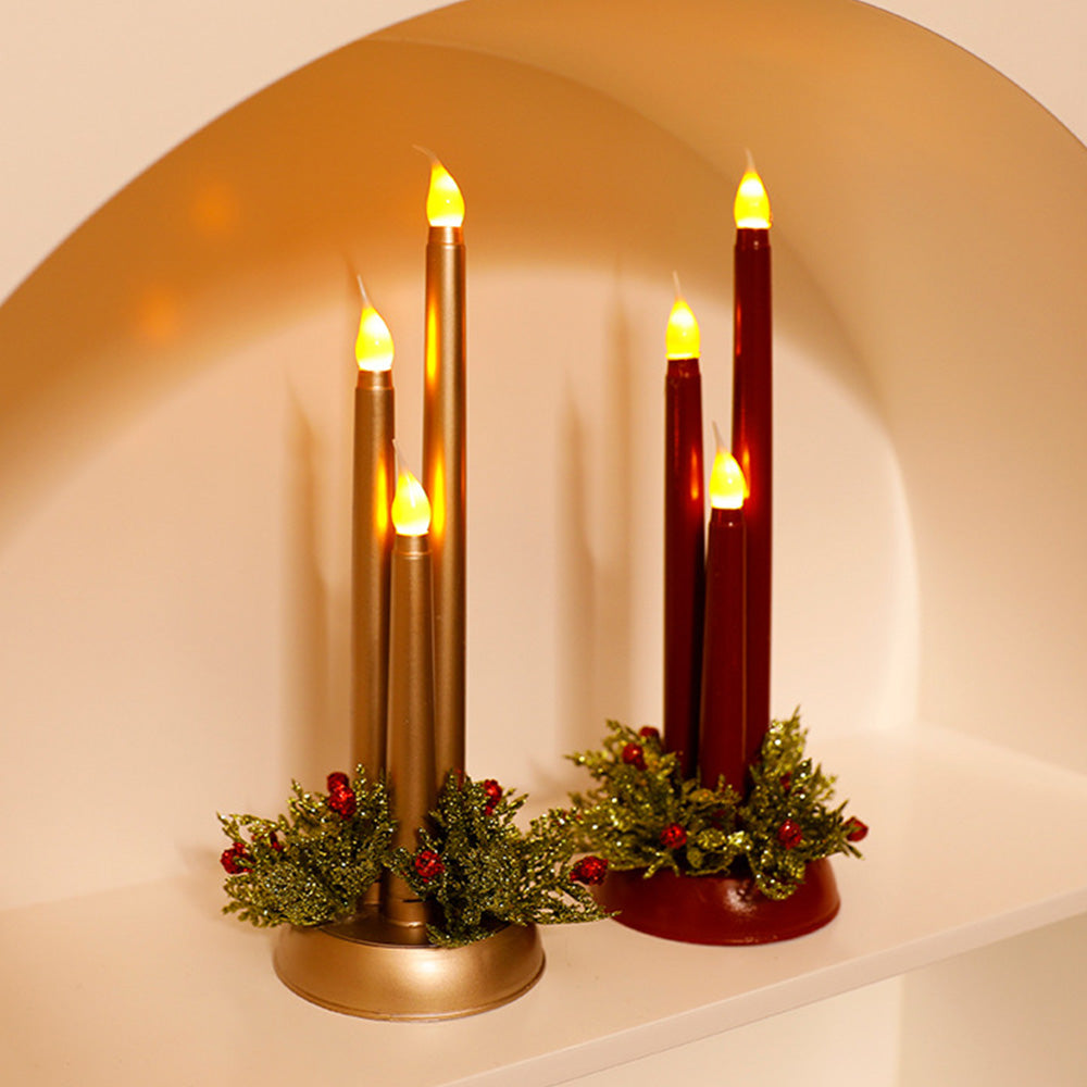 Warm Candlestick Plastic LED Christmas Lightings