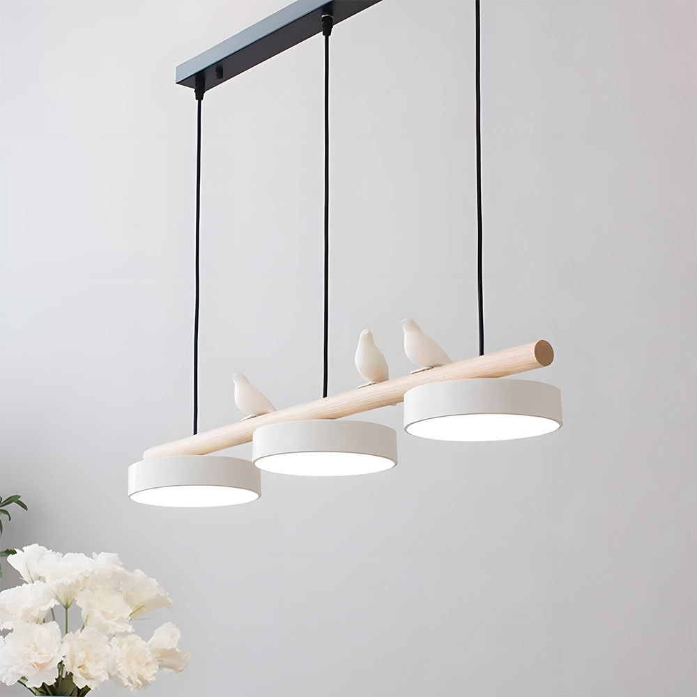 Modern LED Pendant Lamps for Kitchen Nordic Wood Ceiling Hanging lamp