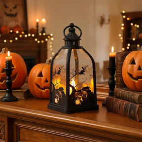 Indoor Decor Witch Bat LED Halloween Table Lamp for Night Party