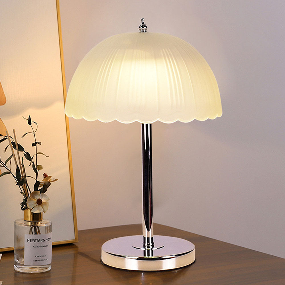 Modern Simple Glass White Bedroom Table Light