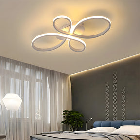 Modern Atmospheric Bow Metal LED Ceiling Light For Living Room