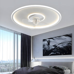 Modern LED Dimmable Ceiling Light Fan With Remote Light 6-Speed Adjustable Wind Speed