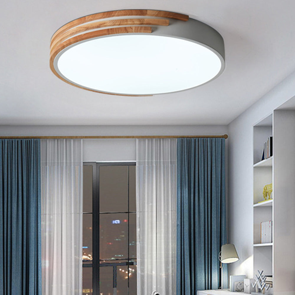 Simple Wood LED Ceiling Lights for Bedroom