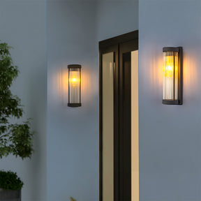 Cylindrical Glass Outdoor Wall Lights for Outdoor