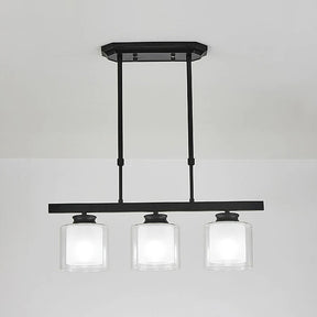 Modern Glass Kitchen Island Adjustable Height Ceiling Lights