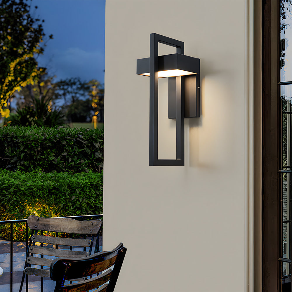Modern Waterproof Geometric Outdoor Wall Lights for Porch Entrance