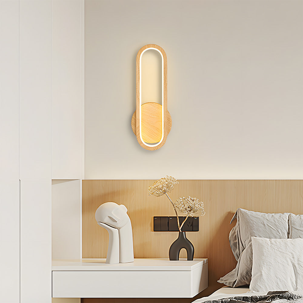 Retro Wood LED Wall Light For Living Room