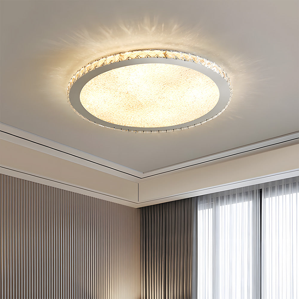 Chrome Crystal Flush Mount Ceiling Light Luxury Crystal Chandeliers