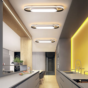 Black Simple Corridor Long LED Low Ceiling Lights