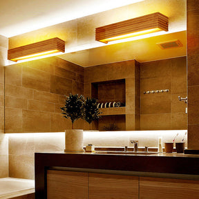 Wood Simple Bathroom Mirror Wall Lights