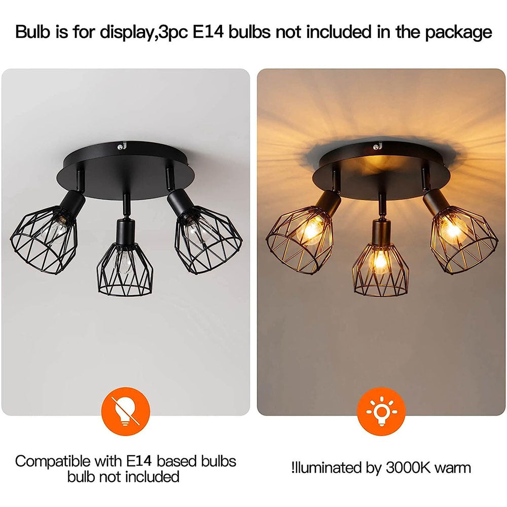 Three Bulbs Adjustable Ceiling Track Light