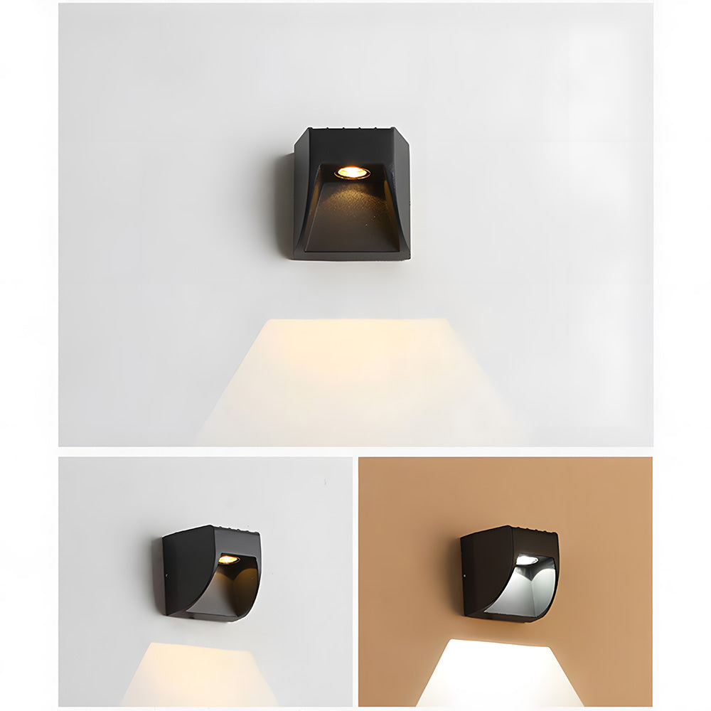 Semicircular Aluminium Acrylic LED Outdoor Wall Lights for Patio Yard