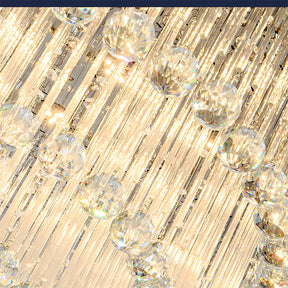 Modern Round Chrome Crystal LED Flush Ceiling Lights