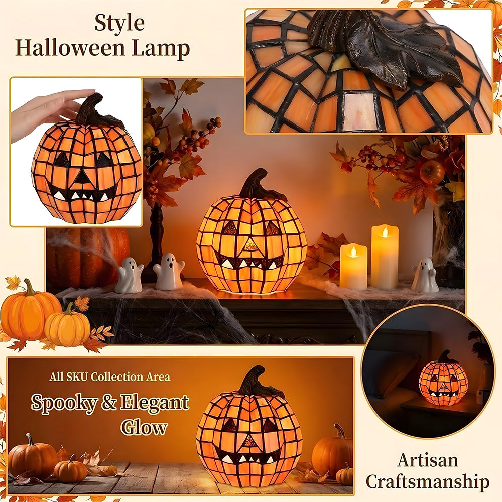 Halloween Glowing Pumpkin Decor Table Lamp for Bedroom Tabletop Decoration