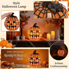 Halloween Glowing Pumpkin Decor Table Lamp for Bedroom Tabletop Decoration