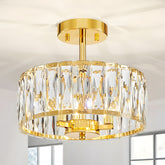 Crystal Semi Flush Mount Ceiling Light Fixture