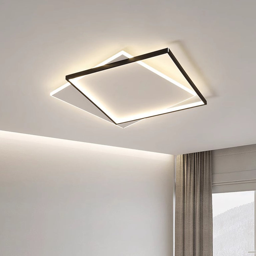 Contemporary Gold And Black LED Ceiling Lights for Living Room