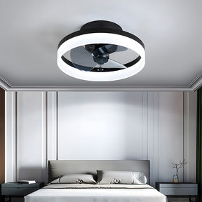 Modern Low Profile Ceiling Fan with Light 6 Speeds Reversible DC Motor Fan Light