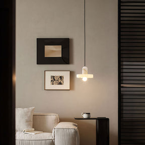 Simple White Marble Pendant Light For Living Room