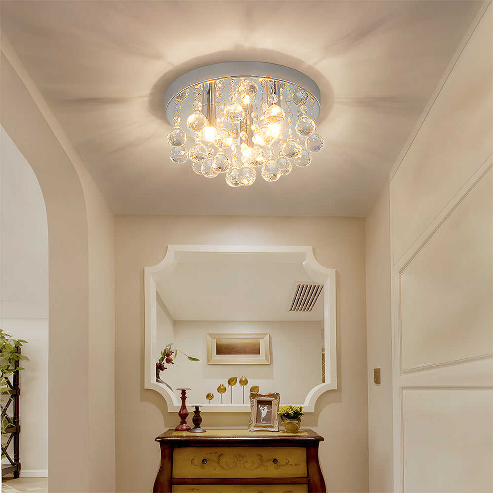 Luxury 3 Lights Crystal Chandeliers for Hallway Bedroom Kitchen