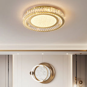 Luxury Crystal LED Ceiling Light Modern Round Chandelier for Living Room