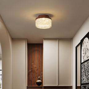 Modern Iron Water Ripple Resin Flush Ceiling Lights for Hallway