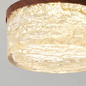 Modern Iron Water Ripple Resin Flush Ceiling Lights for Hallway