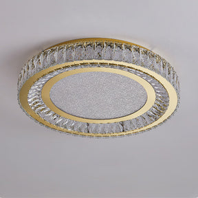 Luxury Crystal LED Ceiling Light Modern Round Chandelier for Living Room