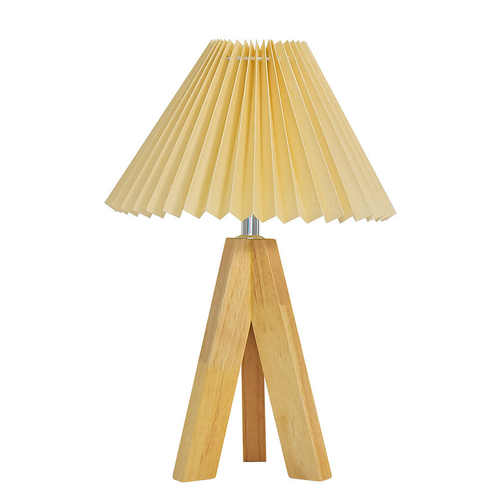Retro Wood Simple LED Bedroom Table Lamps