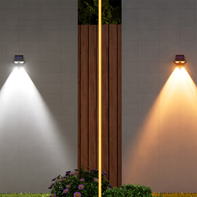 Minimalist Black IP65 Weatherproof Solar Powered Exterior Wall Lights, Dusk-to-Dawn
