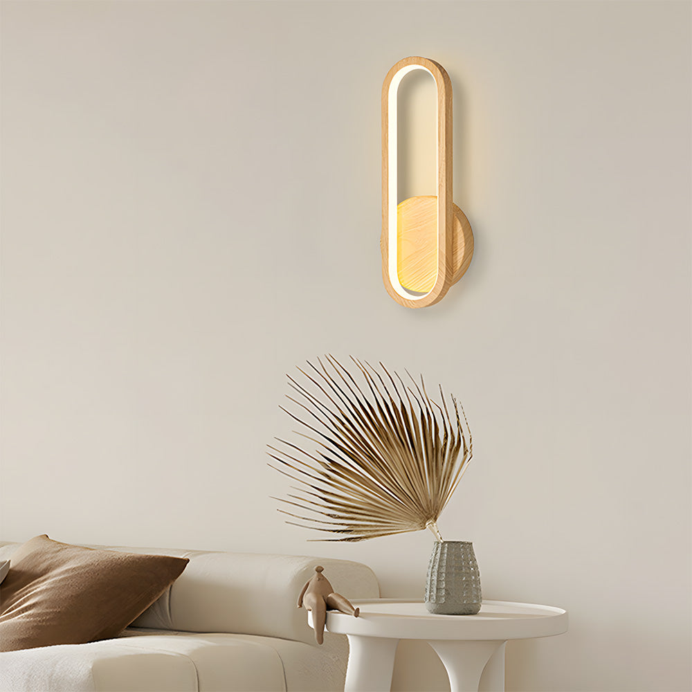 Retro Wood LED Wall Light For Living Room