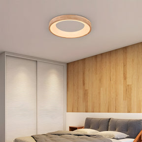 Flush Mount Ceiling Light Round Wooden LED Ceiling Lights