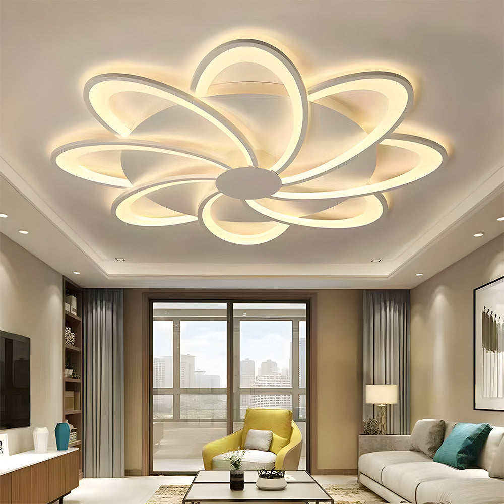 Modern Design Flower Shape White Bedroom Ceiling Light