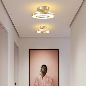 Gold Iron Hallway LED Ceiling Light
