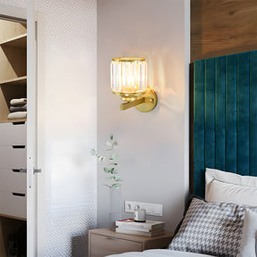 Retro Wall Lamp Glass Shade for Bedroom Bedside